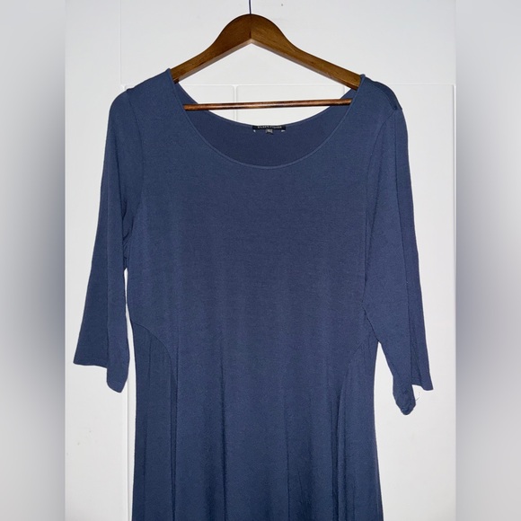 Eileen Fisher Rayon Dress Women L Mature Career Office Work Closet Essential - Picture 4 of 10